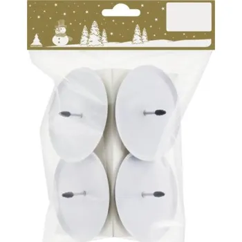 Svíčka Bodce na svíčky Ø 7,5 cm bílé 4 ks