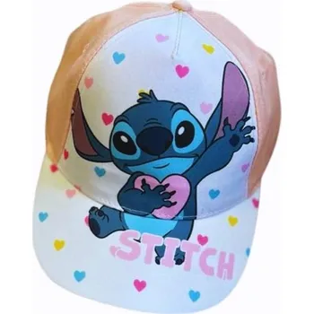 Kšiltovka KŠILTOVKA LILO A STITCH Em c859 bílo - meruňková Velikost: 52