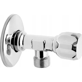 Ventil Průchozí ventil s přípojkou a rozetou FERRO 1/2" x 3/8"