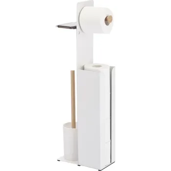 Spirella Stojan na toaletní papír se štětkou a držákem Yoni 67 x 22 x 12 cm, bílá