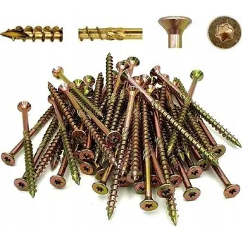 Vrut Šroub Tesařské Vruty 3x35 500ks Do Dřeva TORX TX10 Kuželová Hlava