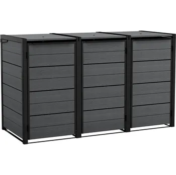 Odpadkový koš Nástavba na odpadkové koše Keter Hide Away Úložný prostor 3 komory 3x 240L