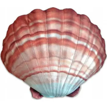 plyšák Polštář plyšová hračka GABY mušle oranžová 45 cm
