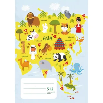 Sešit Optys školní sešit s pomocnými linkami 512