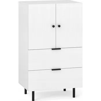 Komoda Příborník Costway bílý 60 x 41,5 x 102 cm