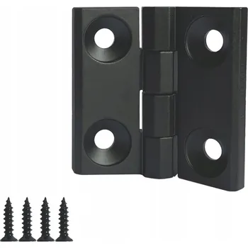 pant Černý ocelový dveřní pant 60x60 mm s otvory