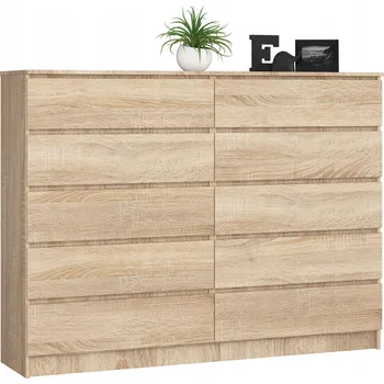 Komoda Komoda Akord K160 10SZ 160 x 40 x 121 cm dub sonoma matný