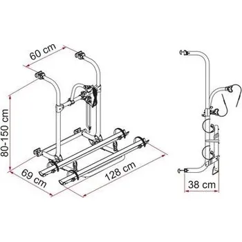 Příslušenství ke karavanu Zadní nosič Carry Bike PRO N