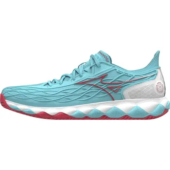 Dámská tenisová obuv Dámská obuv Mizuno Wave Enforce Tour CC - tanager turquoise/fiery coral 2/white Tyrkysový (42,5)