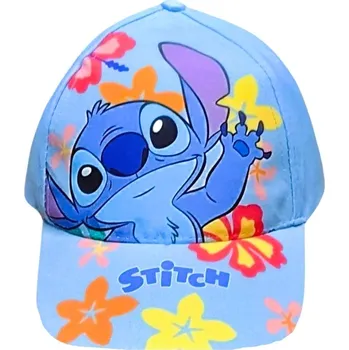 Kšiltovka KŠILTOVKA LILO A STITCH NI nw1180 modrá - květiny Velikost: 54-56