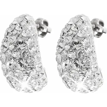 Náušnice JSB bijoux s.r.o. Stříbrné náušnice puzety rozšiřující se kapka s krystaly Swarovski Crystal (Stříbro 925/1000)