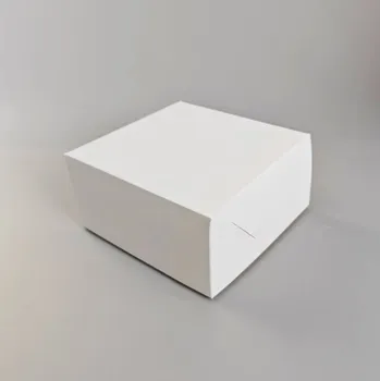 Jednorázové nádobí Dortisimo Dortová krabice JOY bílá nepromastitelná (18 x 18 x 9 cm)