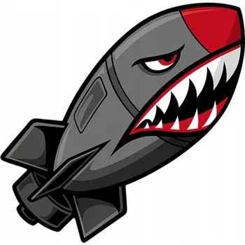 Samolepicí dekorace na vozidlo NÁLEPKA na auto | BOMBA Raketa Torpédo Zuřivá Hrozivá Výbušná