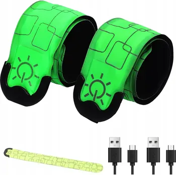 2x LED REFLEXNÍ PÁSKA NA KOLO BĚH REFLEXNÍ BATERIE