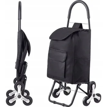 Plošinový vozík Schodolezový vozík s nosností 50 kg, 6 velkých koleček, skládací, robustní a odolný