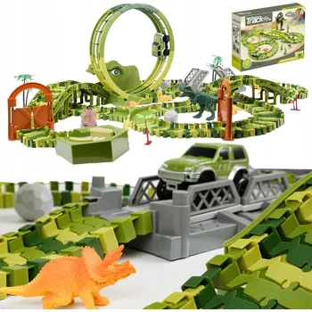 autodráha Závodní dráha DINOSAURUS Park Magic Track AUTÍČKO Stavebnice 324 dílků