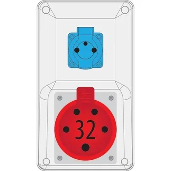 Rozvaděč Rozvaděč Pawbol 250 V IP44 32 A