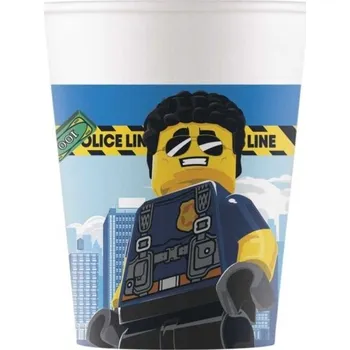 Stavebnice LEGO Procos Lego city - Kelímky papírové 200ml 8ks