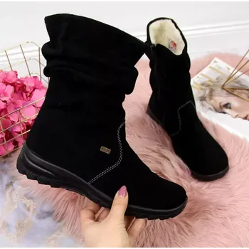 Dámská zimní obuv RIEKER W RKR130 zateplené kožené boty 42