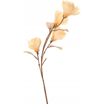 umělá květina UMĚLÁ ROSTLINA VĚTEV MAGNOLIE 82 CM KRÉMOVÁ DEKORACE JAKO ŽIVÁ