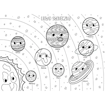 omalovánky Omalovánky pro děti Planety Vesmír Velká Edukační Omalovánka do školy