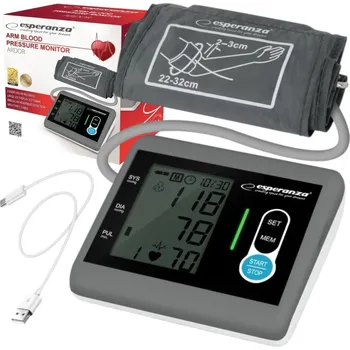 Měřič tělesných funkcí PAŽNÍ TLAKOMĚR PŘESNÝ POHODLNÝ RYCHLÝ PAMĚŤ LED DISPLEJ