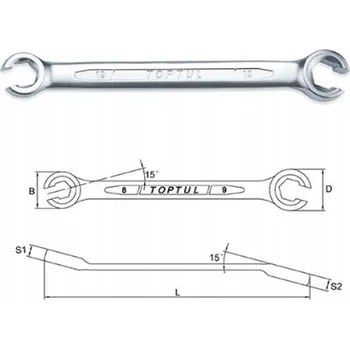 Klíč Otevřený očkový klíč 6hranný 10x11mm TOPTUL AEEA1