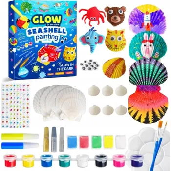 kreativní sada DĚTSKÁ SADA MUŠLÍ NA MALÍŘSKÉ OBALY, KREATIVNÍ HRAČKY A TVŮRKY