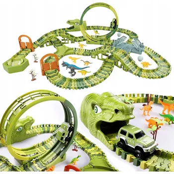 autodráha AUTODRÁHA ZÁVODNÍ DINOSAUŘÍ PARK MAGIC TRACK 324 dílů