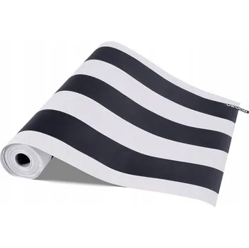 Tapeta VEVOR tapeta 45CMx15M Samolepicí Fólie tapeta na zeď černobílé pruhy