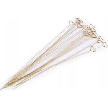 Držák / klip / sponka kovová na fotku / jmenovku - srdce 20 ks