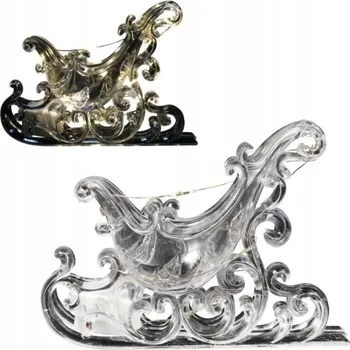 Vánoční dekorace AKRYLOVÁ LED OZDOBA SANĚ ZÁVĚS 15CM VÁNOČNÍ KOULE VÁNOČNÍ DEKORACE SVÁTKY