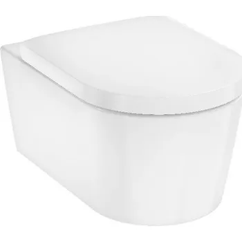 Klozet Hansgrohe Závěsné WC se sedátkem SoftClose, Rimless, AquaFall Flush, bílá - 60292450