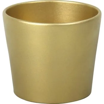 Obal na květináč Obal na květináč keramický CALYPSO CHRISTMAS Ø11 cm zlatý