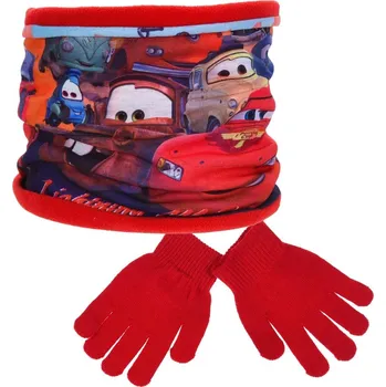 Nákrčník SOUPRAVA NÁKRČNÍK A RUKAVICE CARS SC ph 4238 červený Velikost: uni