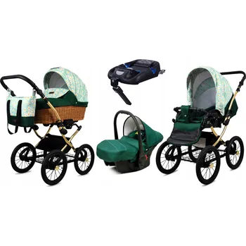 Kočárek Kočárek 4v1 BabyLux Classic Gold Green Daisy