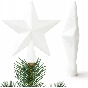 Vánoční dekorace Hvězda na špičku vánočního stromku, třpytivá ozdoba na stromeček, špička, vánoční dekorace