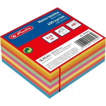 Blok NOTES KOSTKA BAREVNÉ PAPÍRKY HERLITZ 400 LÍSTKŮ 8X8 CM