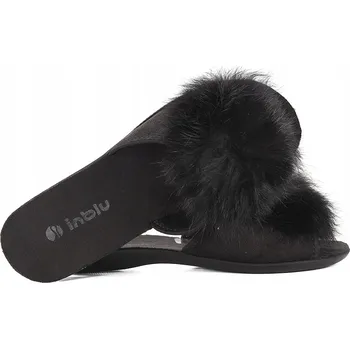 Dámské pantofle INBLU NP-6V DOMÁCÍ PANTOFLE PANTOFLE SANDÁLE NAZOUVÁKY s bambule 37