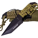 Nůž s křesadlem a paracordem černý Kandar N-125