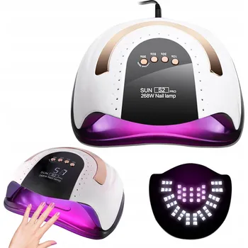UV lampa na nehty UV/LED LAMPA NA NEHTY 268W PRO HYBRIDNÍ A GELOVÉ NEHTY SILNÁ SUN-S2-Pro BÍLÁ