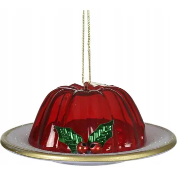 Vánoční dekorace Červená vánoční želé skleněná Vánoční Koule