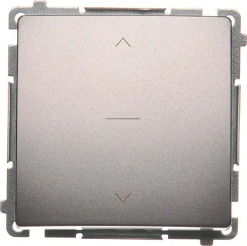 vypínač Vypínač třípolohový žaluziový, řazení 1-0-2, 10 A / 230 V~, bezšroubové svorky, Simon Basic BMZW1K.01/21, ocel