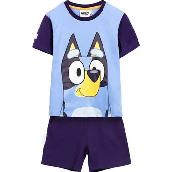 KOMPLET TRIČKO A KRAŤASY BLUYE Cer 2637 modro - tm. modrý Velikost: 110