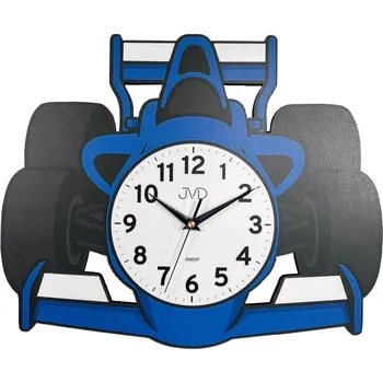Hodiny JASNĚNA VLÁHOVÁ Nástěnné hodiny JVD Závodní auto modré