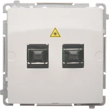 Elektrická zásuvka Zásuvka optická 2 násobná SC/APC, Simon Basic BMGS2.01/11, bílá