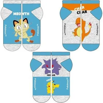 Dámské ponožky SADA 3 KS PONOŽKY POKÉMON F UK s23 60923 - 199 Velikost: 35-38