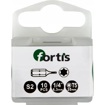 Bit Bity Fortis 1/4'' DIN3126 torx T25 x 25 mm 10 Ks