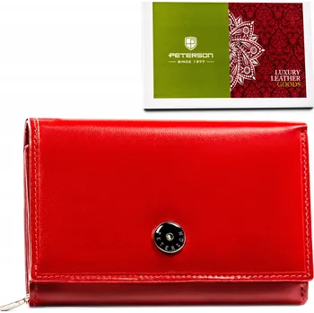 Peterson peněženka z pravé kůže červená - dámská