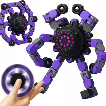 SKLÁDACÍ ANTISTRESOVÝ FIDGET SPINNER SENZORICKÁ HRAČKA ROBOT K SESTAVENÍ